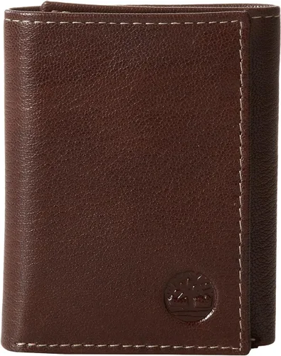 Vista 4 de Timberland Billetera triple de cuero para hombre con ventana de identificación Negro (Nublado)