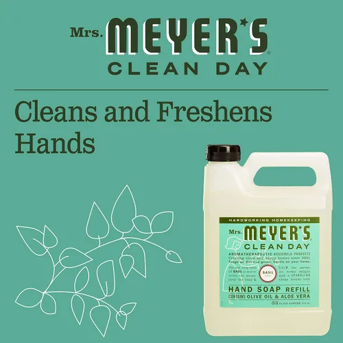 Vista 5 de Mrs. Meyer's Clean Day Repuesto de jabón líquido para manos, 33 onzas líquidas (paquete de 2)