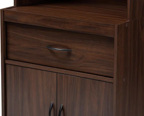 Vista 7 de Baxton Studio Mueble de cocina, marrón nogal