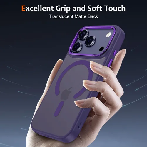 Vista 688 de Anuck - Funda magnética para iPhone 11 compatible con MagSafe, carcasa trasera mate translúcida dura, borde de TPU, delgada, resistente a impactos