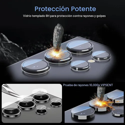 Vista 2 de Protector de lente de cámara para Samsung Galaxy S23 Ultra, protector de lente individual, cubierta protectora de pantalla de vidrio templado Ultra