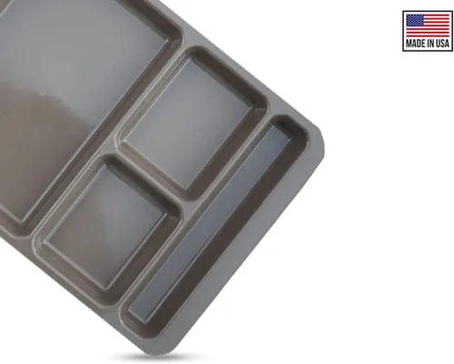 Vista 4 de Bandeja de campamento - Bandeja de comida de 3 piezas con taza y tazón sin BPA, fabricada en Estados Unidos
