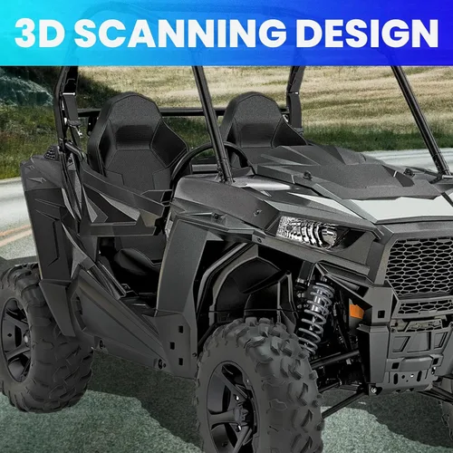 Vista 5 de KUAFU Fender Flare - Protector contra salpicaduras compatible con Polaris RZR Trail 900 EPS UTV 2014-2024, protectores de barro, protección contra