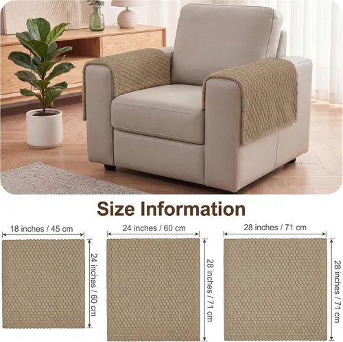 Vista 6 de Foxdecor Fundas para Brazos de Sofá, Funda para Reposabrazos de Sofá, Fundas Antideslizantes para Brazos de Silla, Fundas para Muebles Protector
