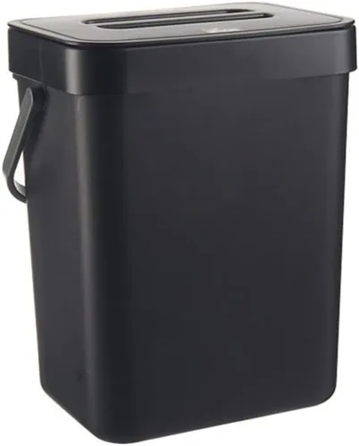 Vista 9 de Contenedor pequeño de compostaje de cocina de 3 litros, contenedor para encimera del hogar con tapa para compostador de basura (A)