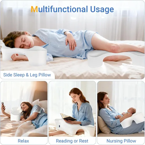 Vista 5 de Almohadas para dormir de lado con orificios para los brazos, soporte