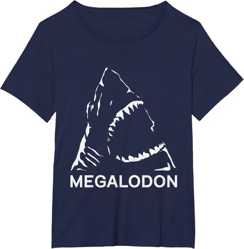 Vista 11 de Camiseta de paleontólogo prehistórico de tiburón gigante Megalodon, Negro