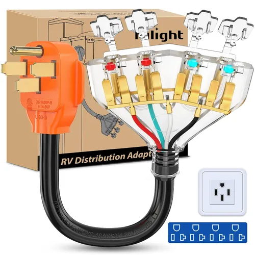 Vista 12 de Nilight Cable adaptador de secadora de 30 amperios a 30 amperios calibre 10 10-30P a 14-30R con cable de tierra