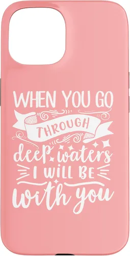 Vista 6 de iPhone 16 Bible Verse Isaiah 43:2 Christian Quote Motivational Gifts Case