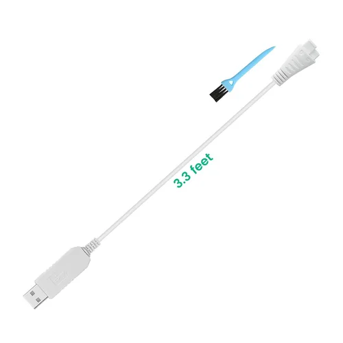 Vista 6 de Cargador de repuesto para afeitadora Panasonic ES2216PC/ES2207P, cable de carga para recortadora, con cepillo limpiador