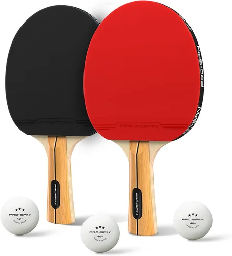 Vista 9 de PRO-SPIN Ping Pong Paddles - High-Performance Set with Premium Table Tennis Rackets, 3-Star Ping Pong Balls, Compact Storage Case Professional Set
