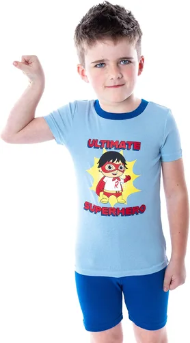 Vista 5 de Komar Kids Boys' Ryan's World 4 Piece Cotton Pajamas