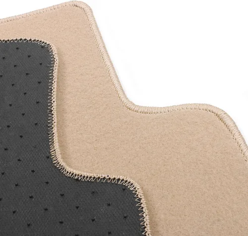Vista 5 de Alfombrilla de piso compatible con Honda Accord Sedan 2008-2012 de 4 puertas únicamente, alfombras de nylon beige delanteras y traseras de 4 piezas