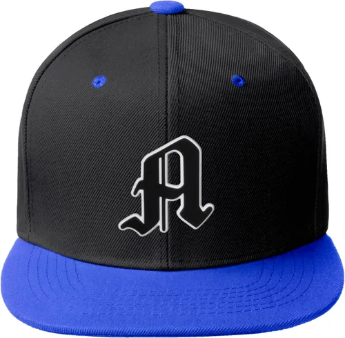 Vista 920 de Daxton Gorra clásica con visera de billete plano con letras del alfabeto inglés antiguo de la A a la Z
