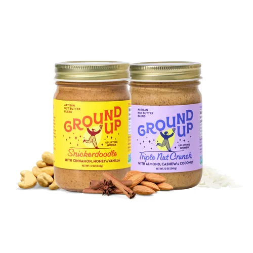 Vista 14 de GROUND UP PDX Mantequilla de nuez Almendra Oregon Avellana, 12 OZ