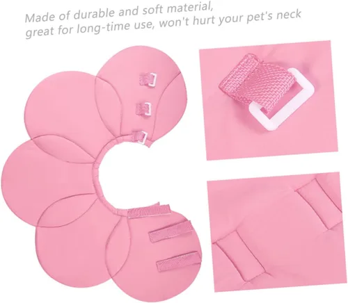 Vista 8 de NOLITOY Collar de cuello para lamer para perro, conos inflables para mascotas, collares ajustables – Collar de gato para lamer conos curativos