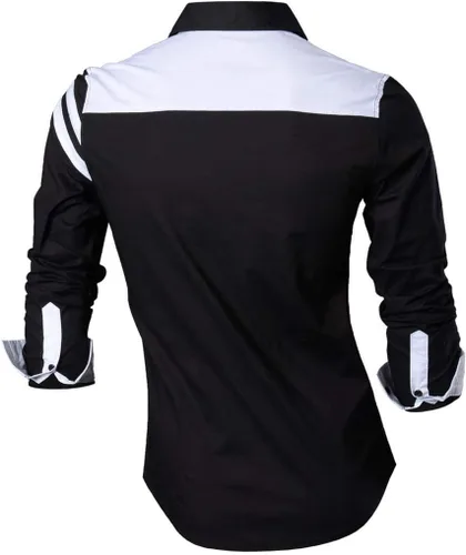Vista 49 de JZS041, camisa de vestir de manga larga para hombre