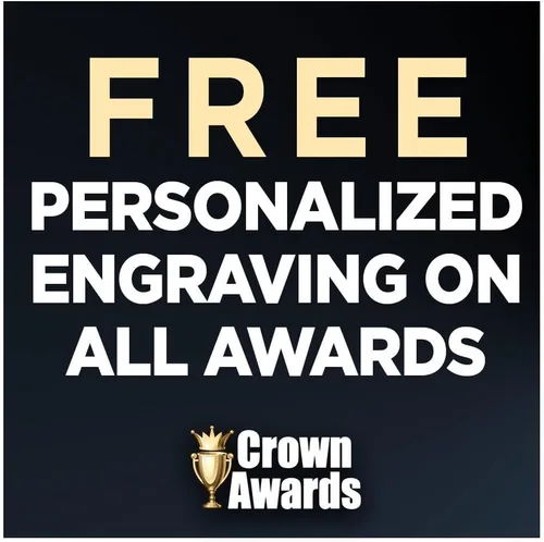 Vista 5 de Crown Awards Placa de madera con logotipo personalizado, placa de madera de metal de 5 x 7 pulgadas personalizada con placa de plata