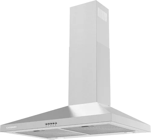 Vista 6 de COSMO COS-63024P - Campana extractora de montaje en pared con conductos de 250 CFM de 30 pulgadas, control de botón, luces LED, filtros de malla