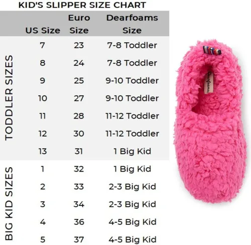 Vista 5 de Dearfoams Unisex-Child Washable Skye Pile Closed Back Slipper