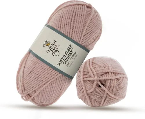 Vista 23 de Yarn Bee 5 – Hilo acrílico voluminoso para ganchillo y tejer – Madeja suave, 193 metros – Negro