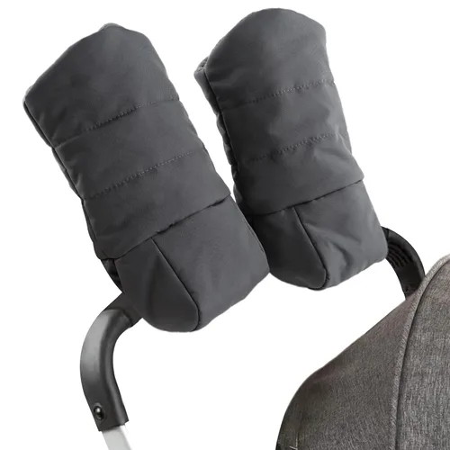 Vista 9 de Zsedrut Guantes universales para cochecito de invierno, anticongelante, repelentes al agua, calentador de manos, forro polar, accesorios para Verde