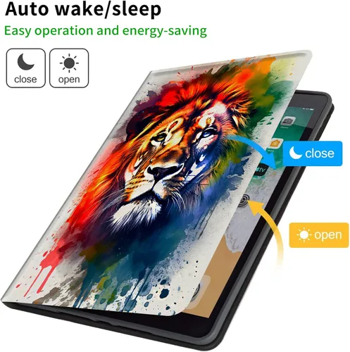 Vista 34 de Funda para tablet Kindle Fire 7 2019/2017 lanzamiento 9ª/7ª generación 7 pulgadas, ligera, protectora de piel sintética, cubierta inteligente