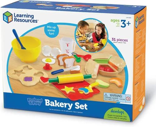 Vista 5 de Learning Resources Pretend & Play Juego de Panadería - 31 Piezas, Edades 3+, Juguetes de Panadería para Niños Pequeños, Cocina de Comida Preescolar