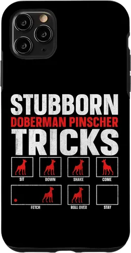 Vista 4 de Funda para propietario de Doberman Pinscher con trucos obstinados para iPhone 12 mini