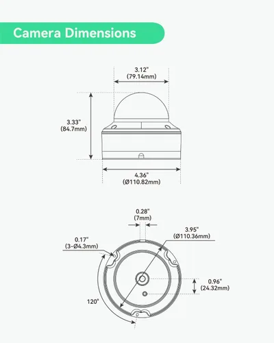 Vista 7 de LINOVISION Cámara de seguridad HDMI HD1080P con salida HDMI o VGA, muestra video HD directamente en TV o monitor HDMI sin demora, bucle HDTVI
