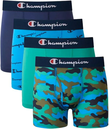 Vista 4 de Champion Calzoncillos tipo bóxer elásticos y ligeros para niños, paquete de 4 unidades (S–XL)