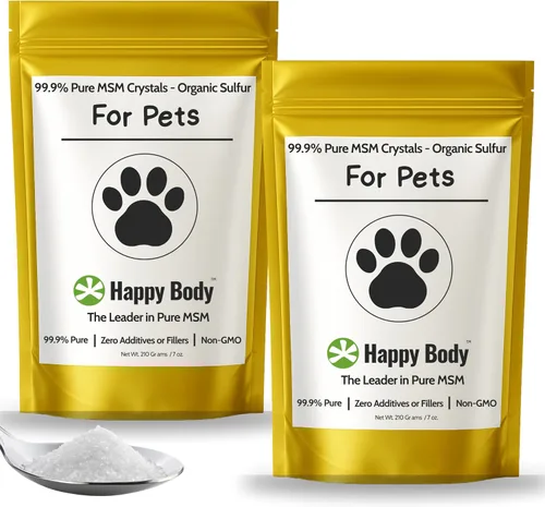 Vista 8 de MSM puro para perros y gatos Cristales MSM 99.9% puros Azufre orgánico para apoyo articular, movilidad, piel y pelaje 100% libre de aditivos