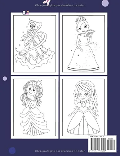 Vista 2 de Princess Coloring Book Libro de colorear princesas (Spanish Edition)