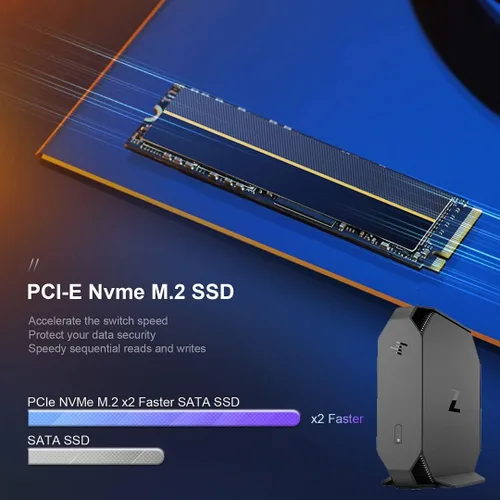 Vista 7 de HP Z2 Mini G4 - Micro PC de escritorio con estación de trabajo, Core i3 Intel 8th Win 11, RAM DDR4 de 16 GB, SSD NVMe M.2 de 1TB + disco duro de 1