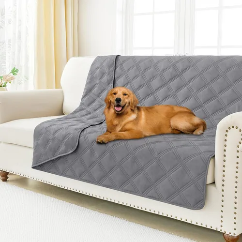 Vista 105 de Smiry Funda impermeable para cama de perro, manta reversible para mascotas para sofá Manta suave lavable para perro, funda a prueba de fugas