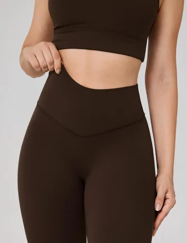 Vista 3 de Hugcurve - Leggings de entrenamiento de cintura alta sin costura frontal para mujer, pantalones de yoga suaves como la mantequilla, mallas atléticas
