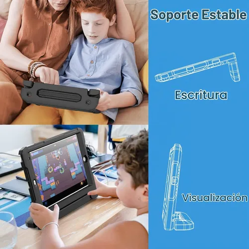 Vista 8 de JETech Funda infantil para iPad de 9ª/8ª/7ª generación de 10.2", color negro