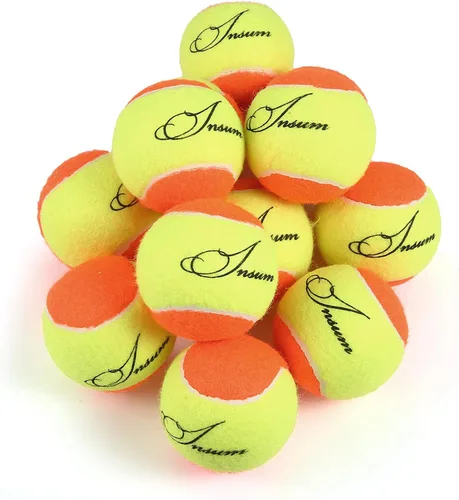 Vista 6 de insum Pelotas de tenis para niños jóvenes de fieltro para adolescentes principiantes, rojo, naranja, verde, 25%, 50%, 75% velocidad más lenta Baja
