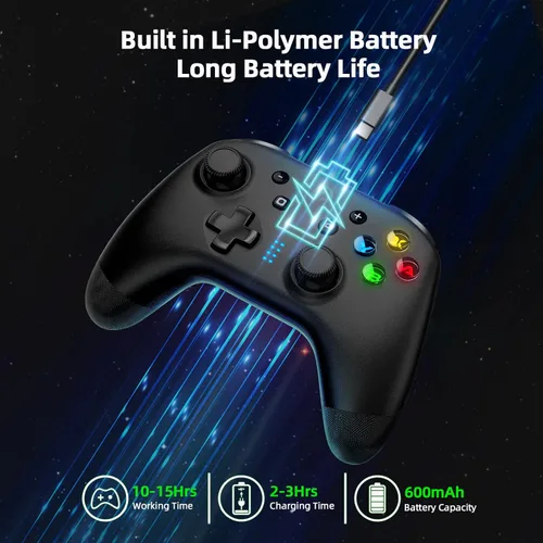 Vista 5 de EasySMX Switch Pro Controller for Nintendo SwitchLiteOLED, PC Controller, Wireless Switch Controller with 4 Programmable Buttons, Dual Vibration