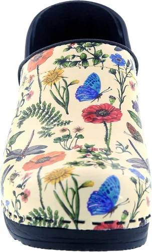 Vista 4 de BJORK Swedish Comfort - Zuecos de cuero para mujer, con estampado profesional