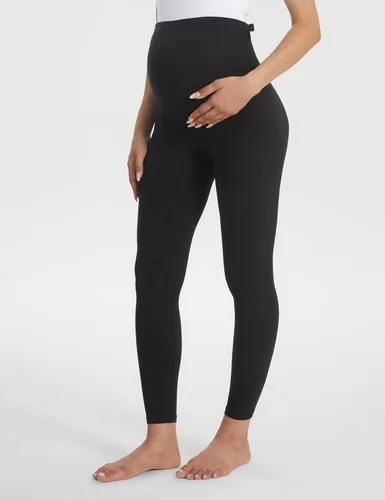 Vista 2 de Buttergene - Leggings de maternidad para mujer, sobre el vientre, pantalones ajustados de yoga y entrenamiento para el embarazo