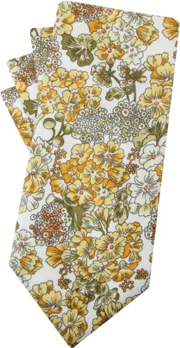 Vista 51 de Corbata de algodón floral para hombre, corbata delgada impresa de 2.56'' 01-Bean Pasta Rosa
