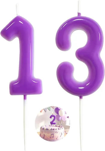Vista 224 de Velas número 2 arcoíris con número 3D de feliz cumpleaños para decoración de fiesta de pastel de cumpleaños, suministros de celebración