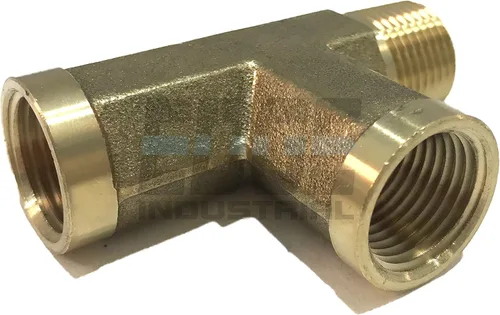 Vista 6 de Forged Street TEE 3/8" NPT combustible, aire, agua, aceite, gas, WOG (10 unidades)