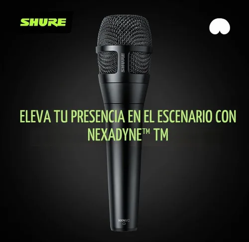 Vista 9 de Shure Nexadyne - Micrófono vocal dinámico cardioide 8/C con tecnología Revonic Dual-Engine - Micrófono con cable XLR para voces en vivo, grabación