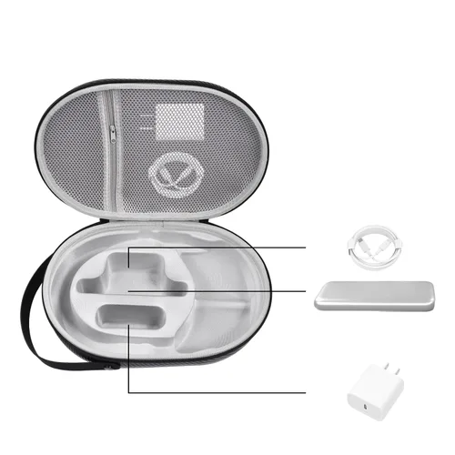 Vista 3 de Lonspnvt Carrying Case Compatible for Apple Vision Pro Hard EVA Case for VR Game Headset and Touch Controllers Accessories Large Space VR Case for