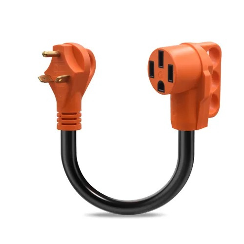 Vista 11 de NEMA 14-50R - Enchufe RV de 50 amperios, enchufe hembra de repuesto resistente de 125/250 V con mango de agarre ergonómico para RV, cámper
