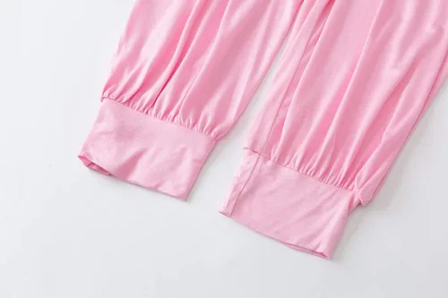 Vista 6 de Pantalones de algodón modal para mujer de AvaCostume, pantalones suaves para practicar yoga o deportes.