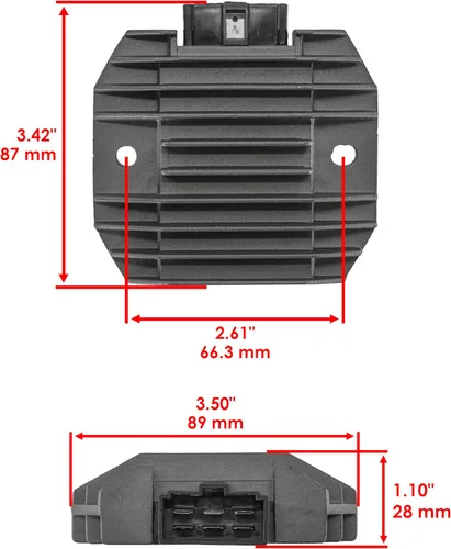 Vista 4 de Caltric Rectificador y junta regulador de estator compatible con Kawasaki Bayou 220 Klf220 1996-2002