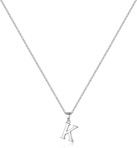 Vista 16 de Turandoss S925 Sterling Silver Initial Necklaces for Women, Dainty Hypoallergenic Letter Initial Pendant S925 Sterling Silver initial Necklace for